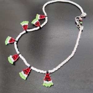 Palestine Watermelon Beaded Necklace