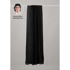 Bokitta Rectangular Shawl – Jet Black