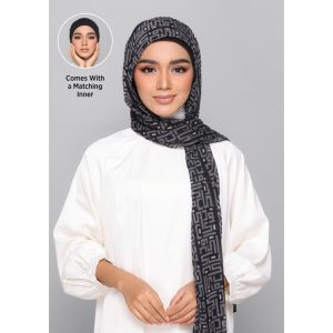 Bokitta Rectangular Shawl – Monogram Black