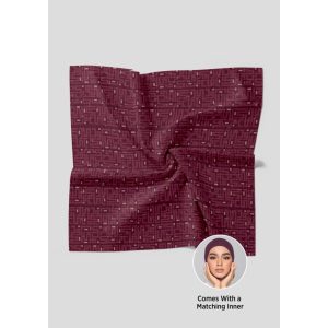 Bokitta Rectangular Shawl – Monogram Maroon