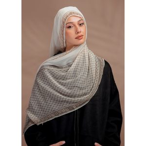 Bokitta Rectangular Shawl – Keffiyeh Beige